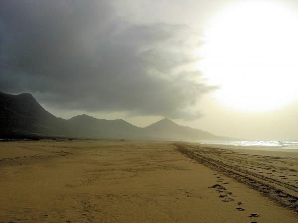 Huge Cofete Beach in Fuerteventura