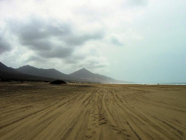 Huge Cofete Beach in Fuerteventura