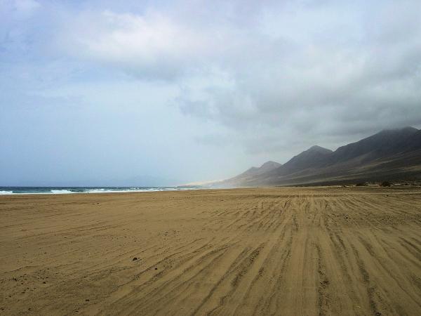 Huge Cofete Beach in Fuerteventura