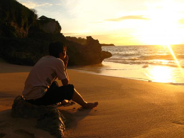 Human And Sunset
