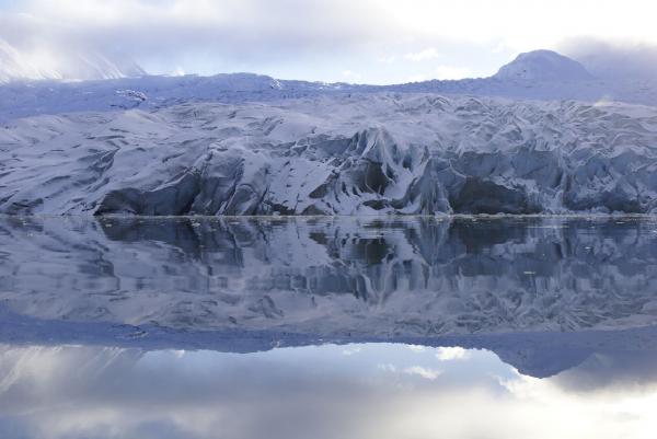 Ice Island Near Body of Water