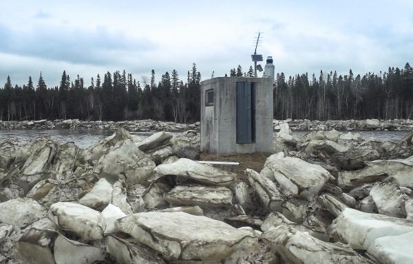 Ice Jam Remnants