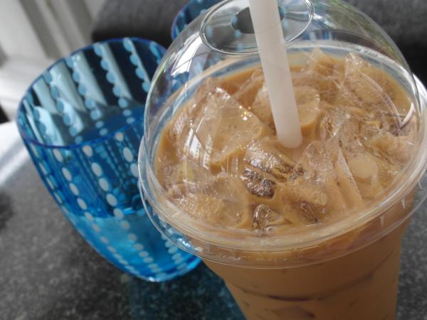 Iced Latte and Water