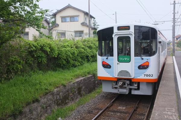 Ichibata railroad train in Izumo, Shimane prefecture Japan