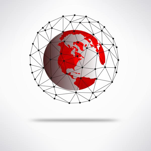 Illustration of the Earth global connect