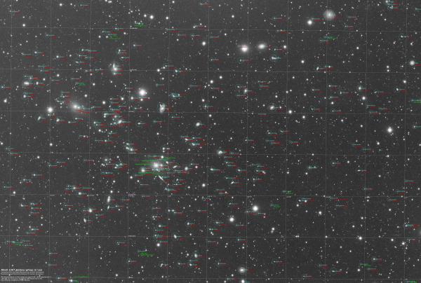 In and beyond Abell 1367. (Manually added Galaxy distances)