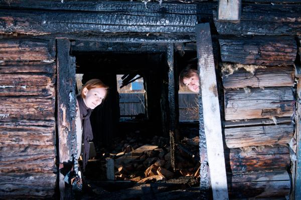 In the burned house