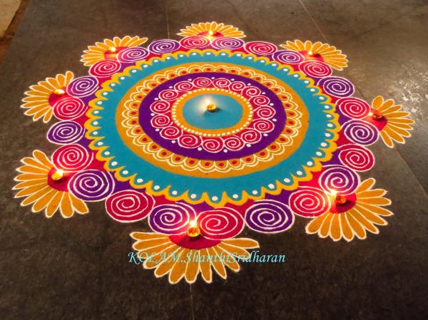 Indian rangoli diwali