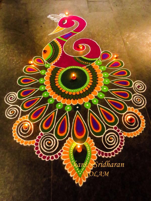 Indian rangoli diwali