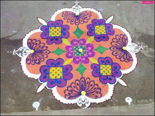 Indian rangoli diwali