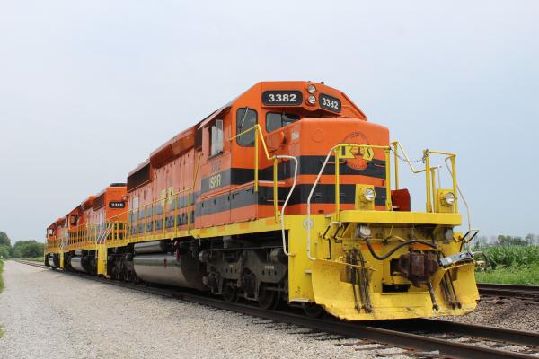 Indiana Southern SD40-2s Parked.