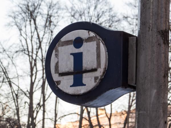 Info center sign