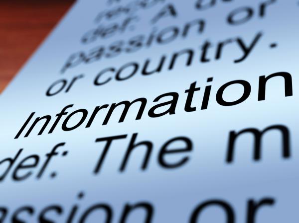 Information Definition Closeup Showing Knowledge