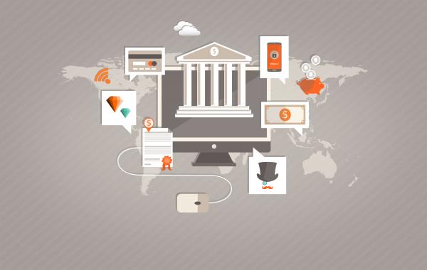 Internet Banking and Mobile Payments Illustration