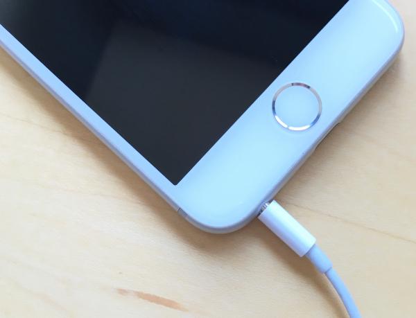 iPhone with headset