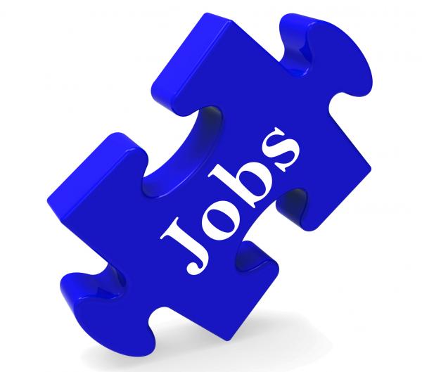 Jobs Puzzle Shows Recruitment Employment Or Hiring