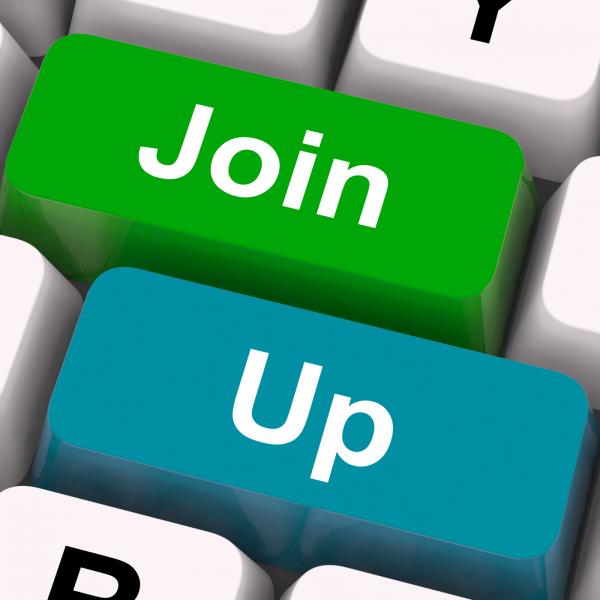 Join Up Keys Show Becoming A Member Or Registering