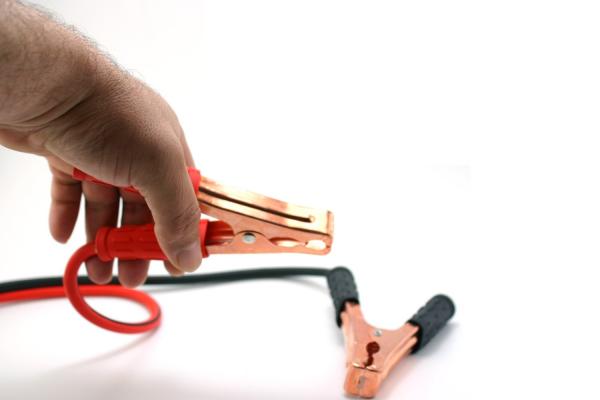 Jumper cables and hand