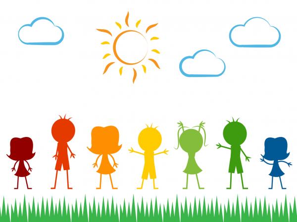 Kids Playing Indicates Free Time And Summer