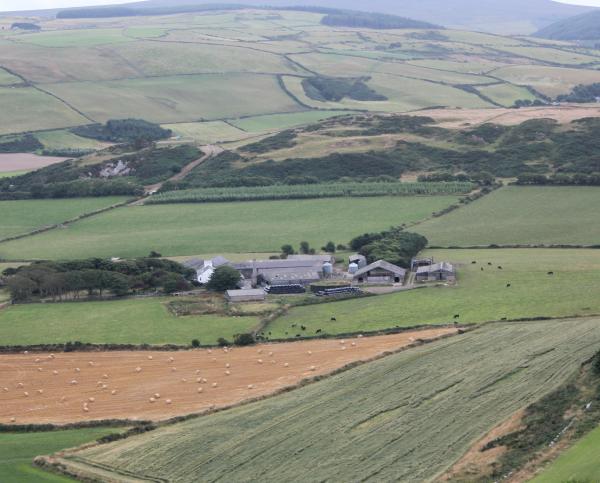 Knockaloe Farm from Corrin's Folly - the location of Hall Caine's 'The Woman of Knockaloe'