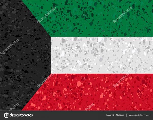 Kuwait Grunge Flag