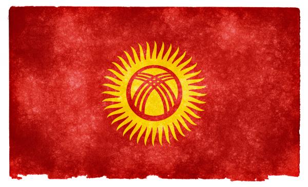 Kyrgyzstan Grunge Flag