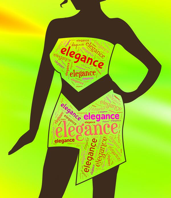 Lady Elegance Indicates Stylish Class And Chic