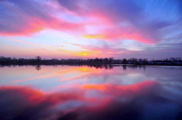 Sunset reflection