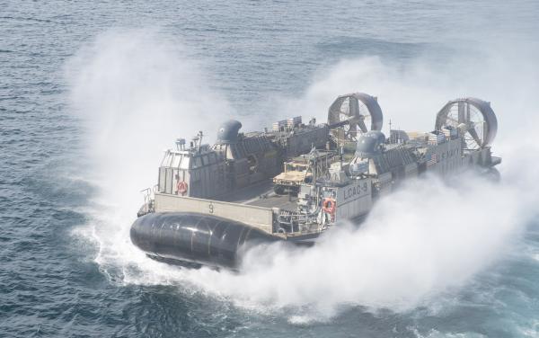 Landing Craft Air Cushion at Sea