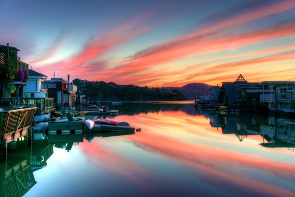 Landscape Photography of Canal and Houses
