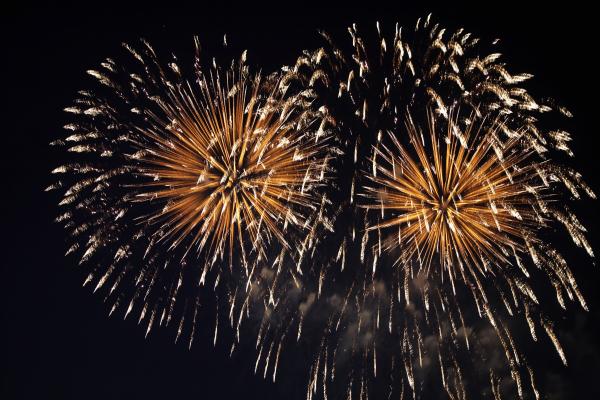Large colorful fireworks