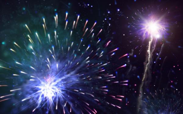 large colorful fireworks