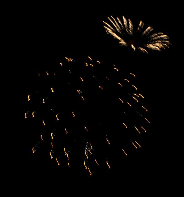 Large colorful fireworks