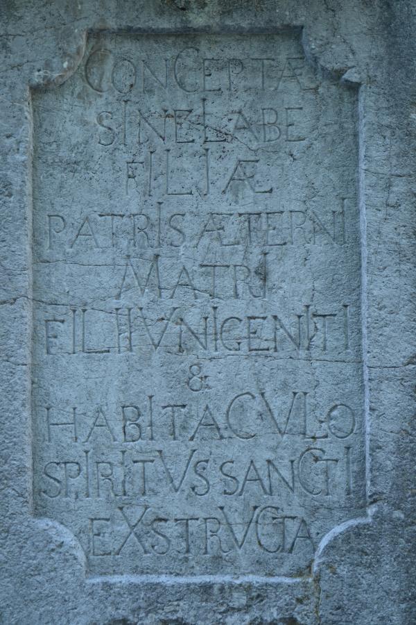 Latin words in stone