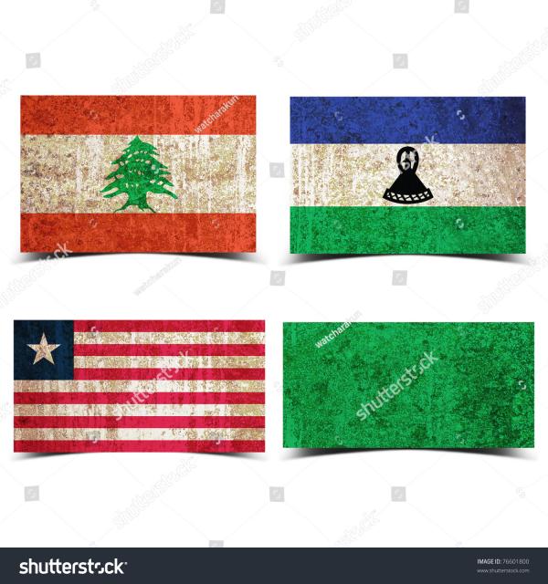 Lesotho Grunge Flag