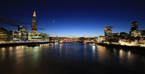 Lighted City Scape in a Panorama Photo during Nighttime