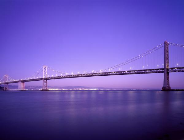 Lighted Golden Gate Bridge