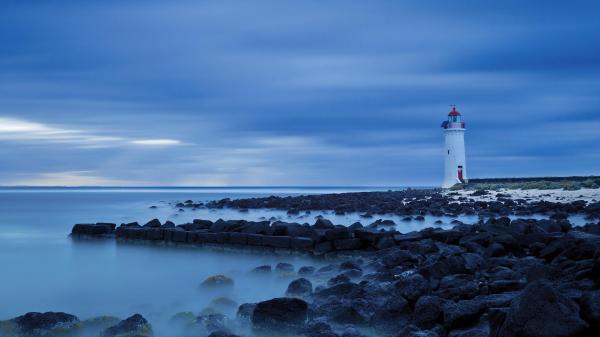Lighthouse and sea