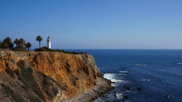 Lighthouse and sea
