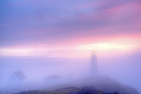 Lighthouse in fog