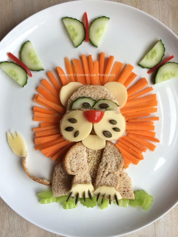 Lion snacking