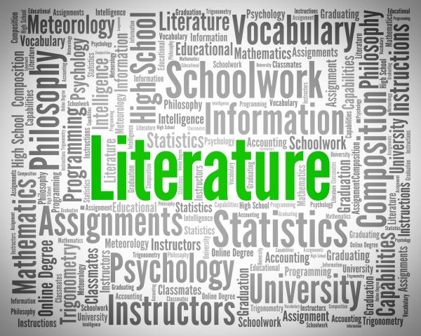 Literature Word Shows Creative Writing And Text