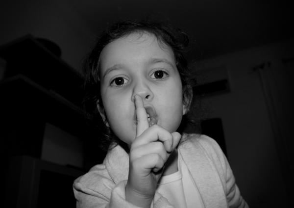 Little Angry Girl - Shut Up Gesture