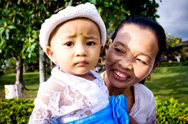 Little baby with grandmother