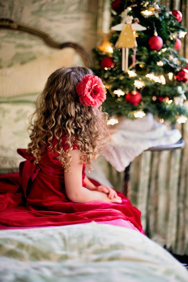 Little Girl Waiting For Christmas