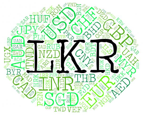 Lkr Currency Shows Sri Lanka Rupee And Banknotes