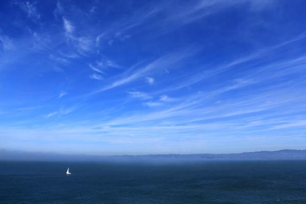 Lonely Boat in the Sea