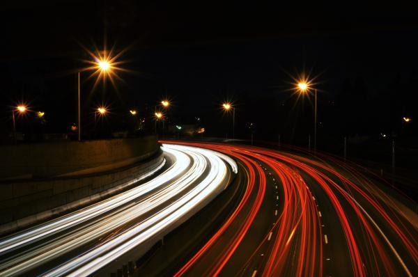 Long Exposure on Freeway at Night