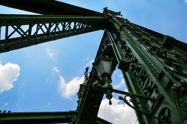 Low Angle Photo Of Metal Bridge