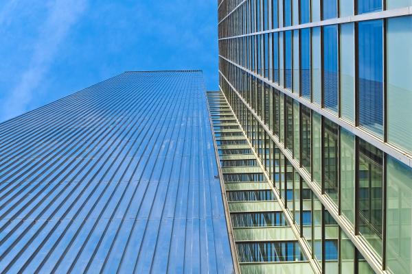 Low Angle View of Office Building Against Sky